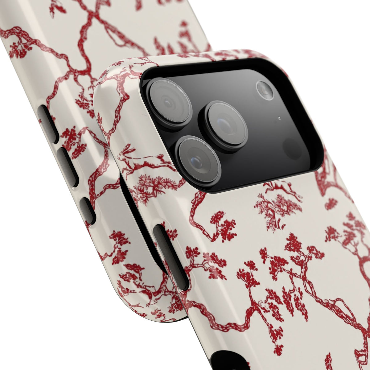 Red Floral Branches iPhone Case
