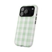 Green Checkered iPhone Case