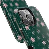 Green And Pink Pixelated Star iPhone Case