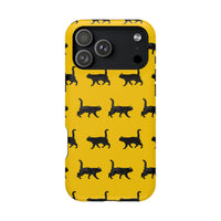 Yellow And Black Walking Cats iPhone Case