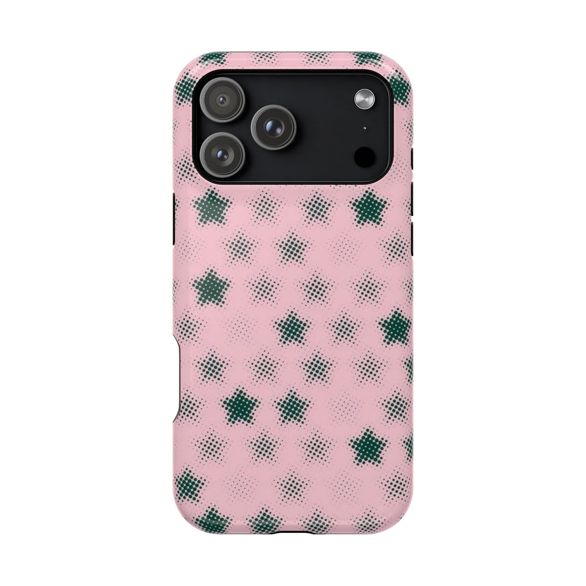 Pink And Green Pixelated Star iPhone Case
