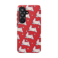 Red Hopping Bunnies And Stars Samsung Case