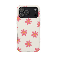 Pink And White Cutesy Flower iPhone Case