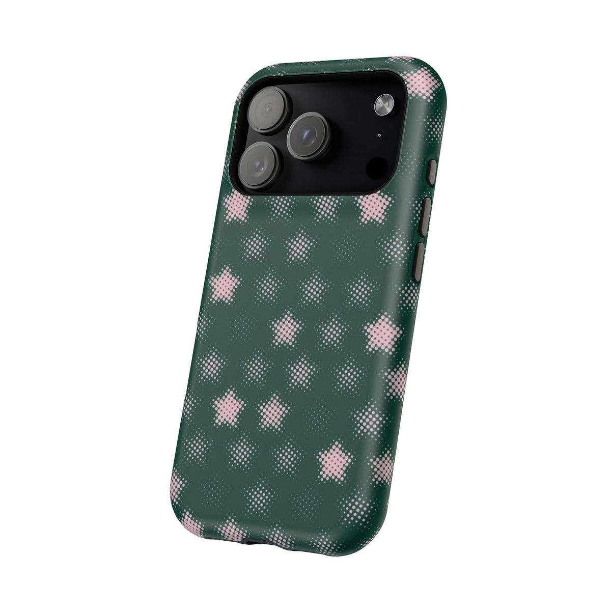 Green And Pink Pixelated Star iPhone Case