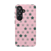 Pink And Green Pixelated Star Samsung Case