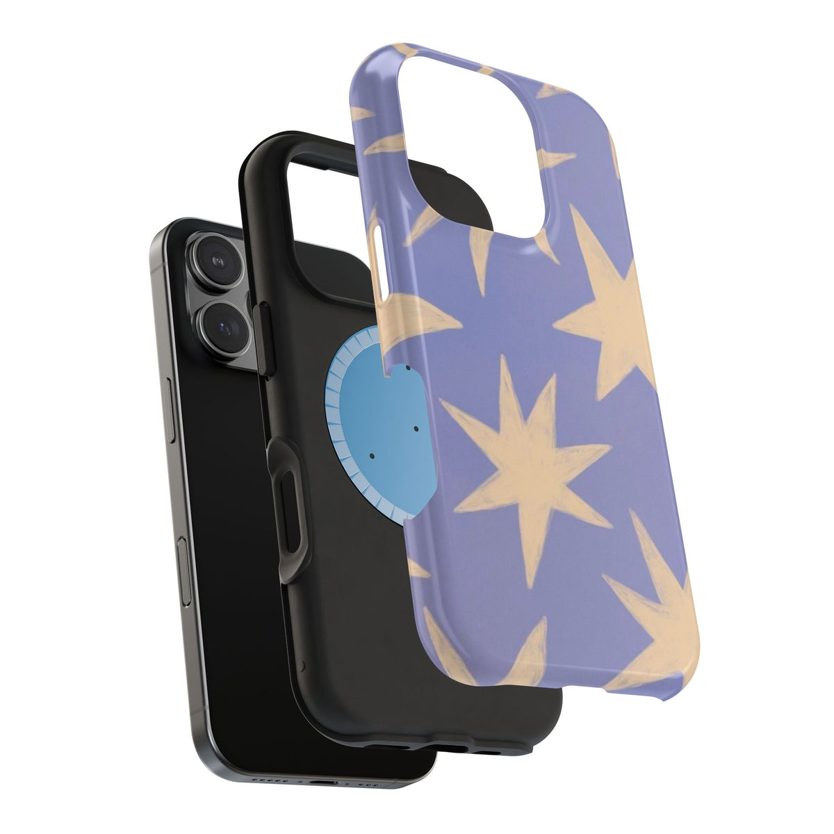 Lilac Cartoony Star iPhone Case
