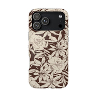 Brown Floral iPhone Case