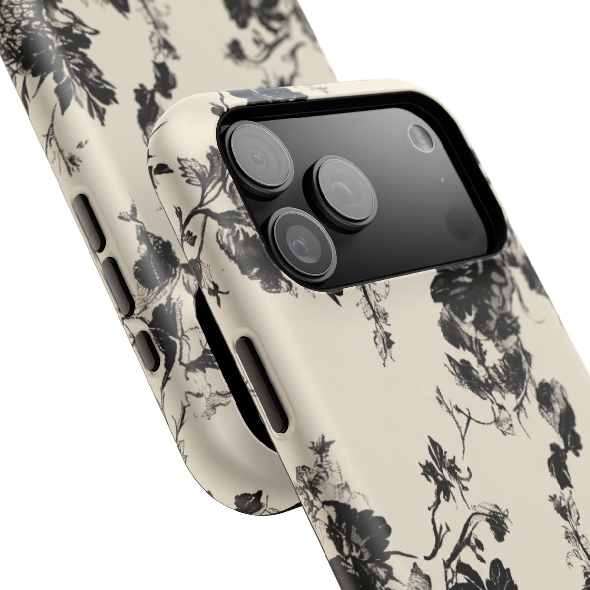 Black And White Floral iPhone Case