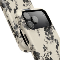 Black And White Floral iPhone Case