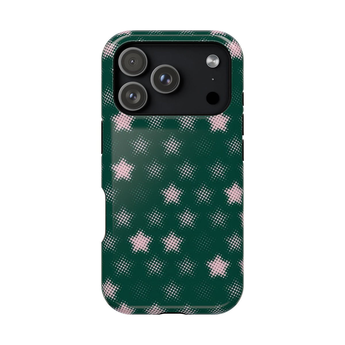 Green And Pink Pixelated Star iPhone Case