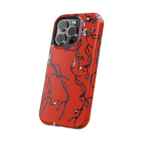 Red Withered Floral iPhone Case