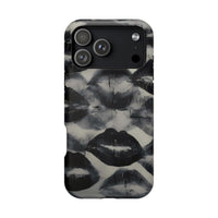 Black And White Lipstick Stains iPhone Case