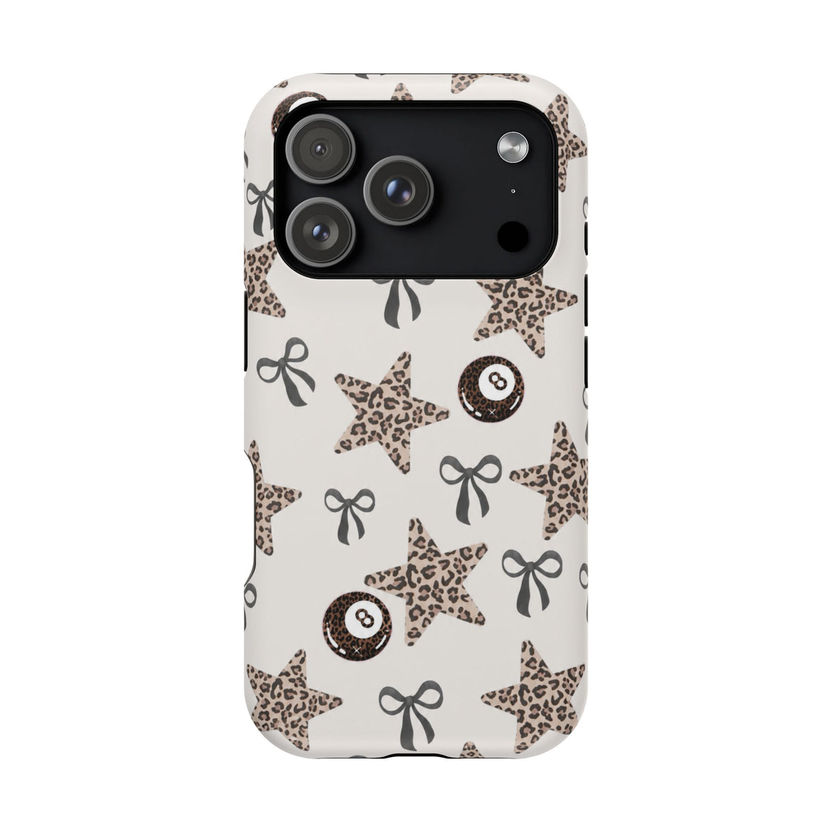 Leopard Star And 8-Ball iPhone Case