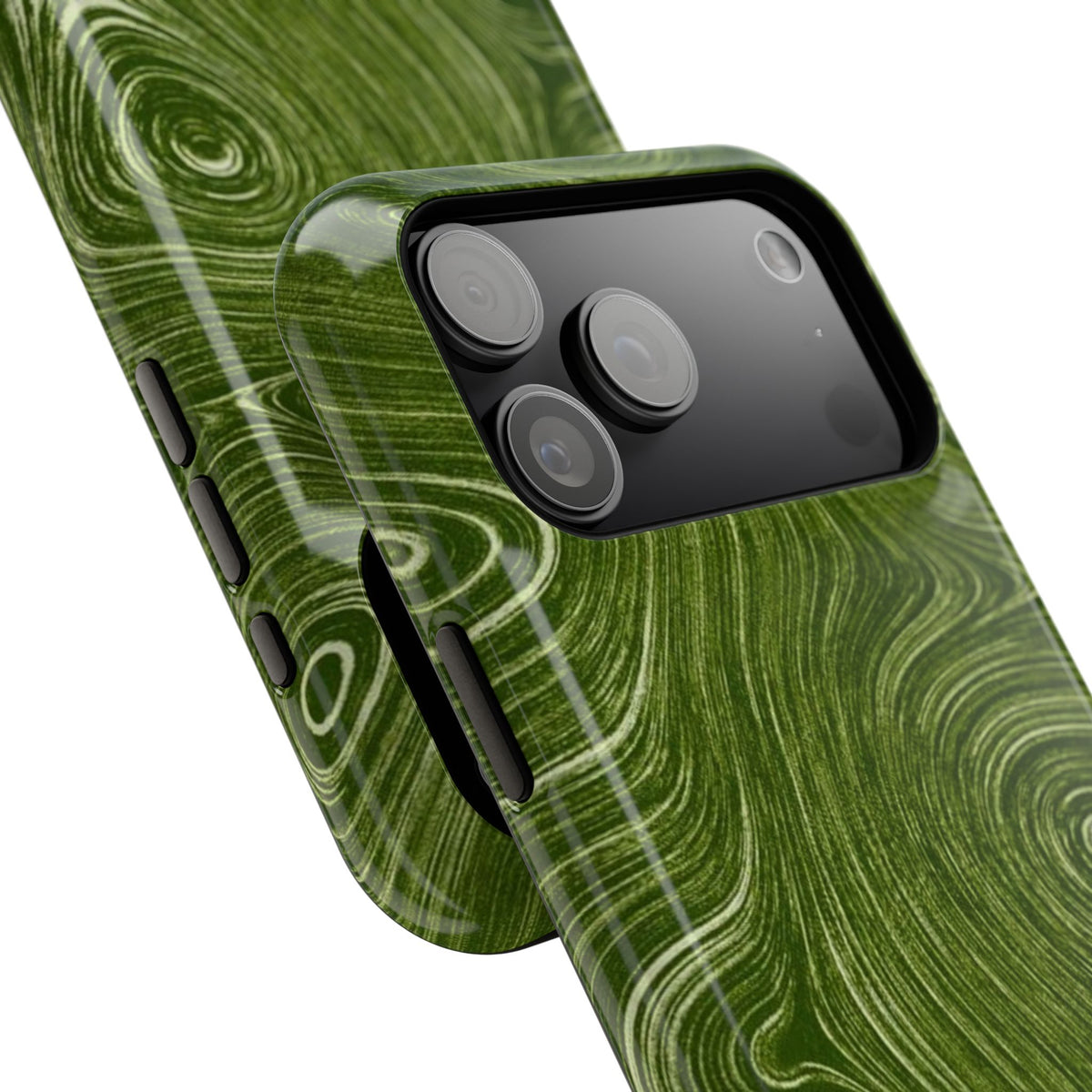 Green Marble Swirl iPhone Case
