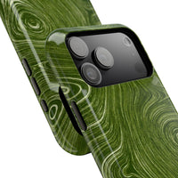 Green Marble Swirl iPhone Case