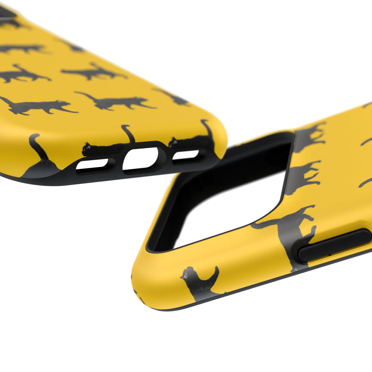 Yellow And Black Walking Cats iPhone Case