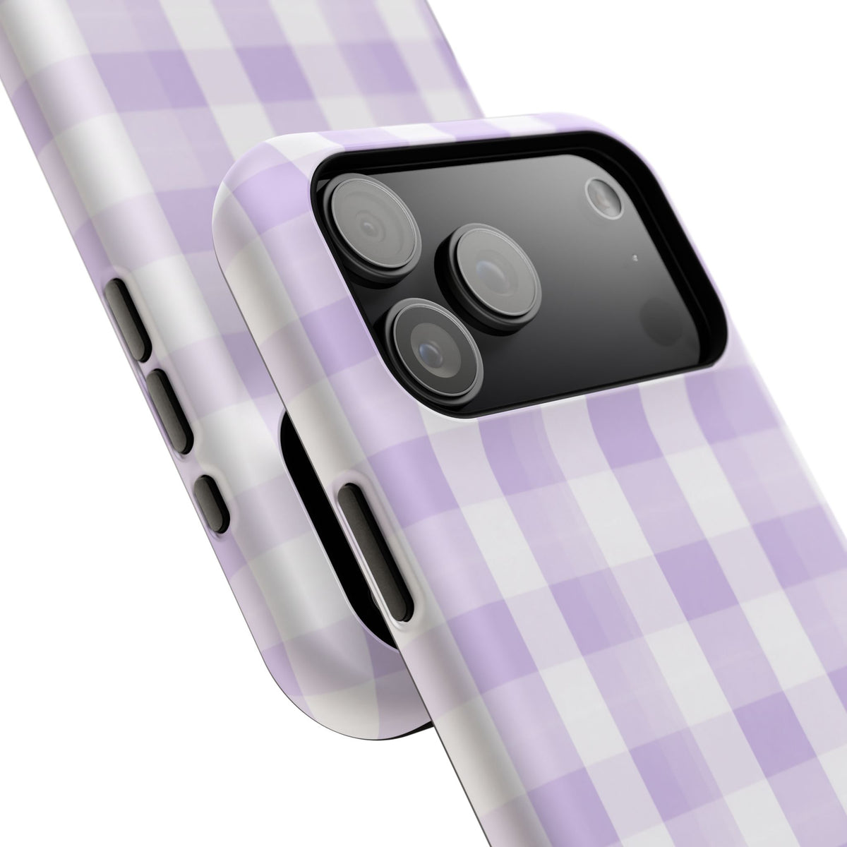 Purple Checkered iPhone Case
