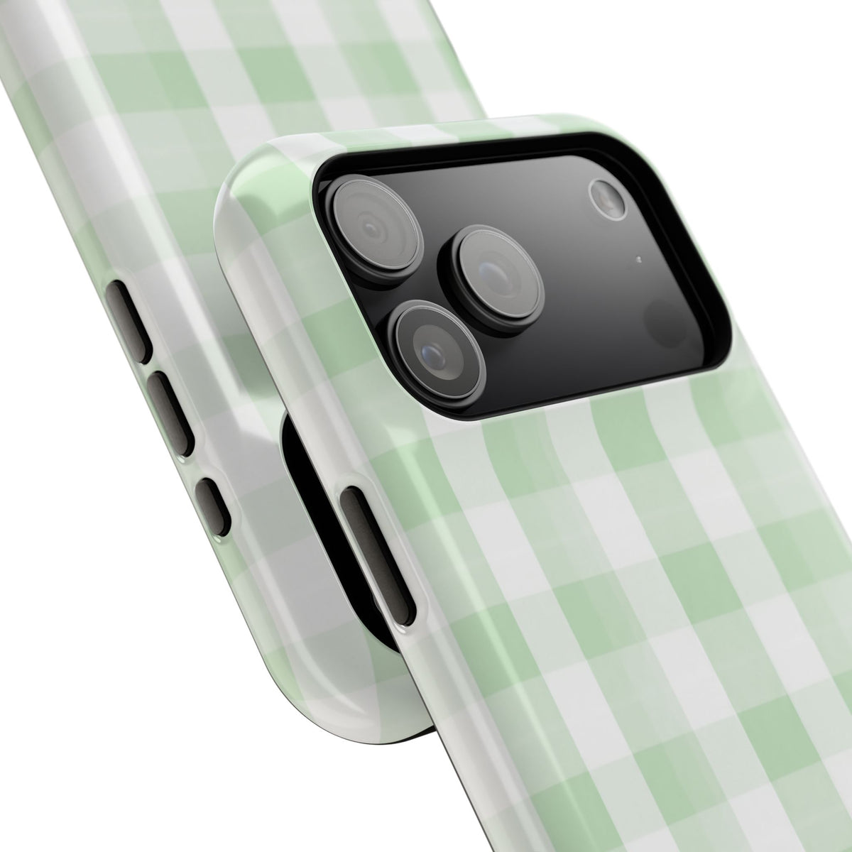 Green Checkered iPhone Case