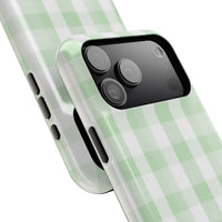 Green Checkered iPhone Case
