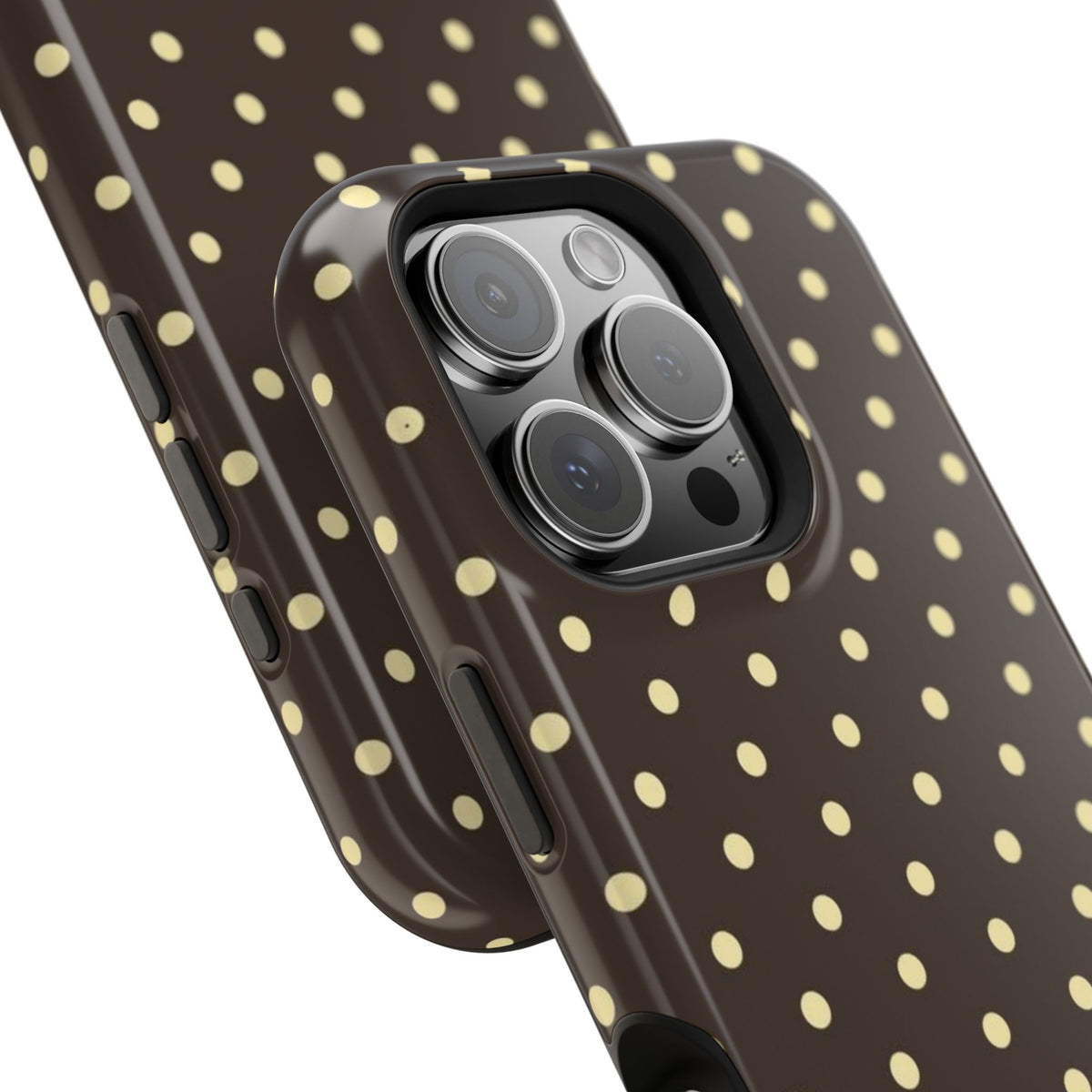 Brown And Yellow Polka Dots iPhone Case