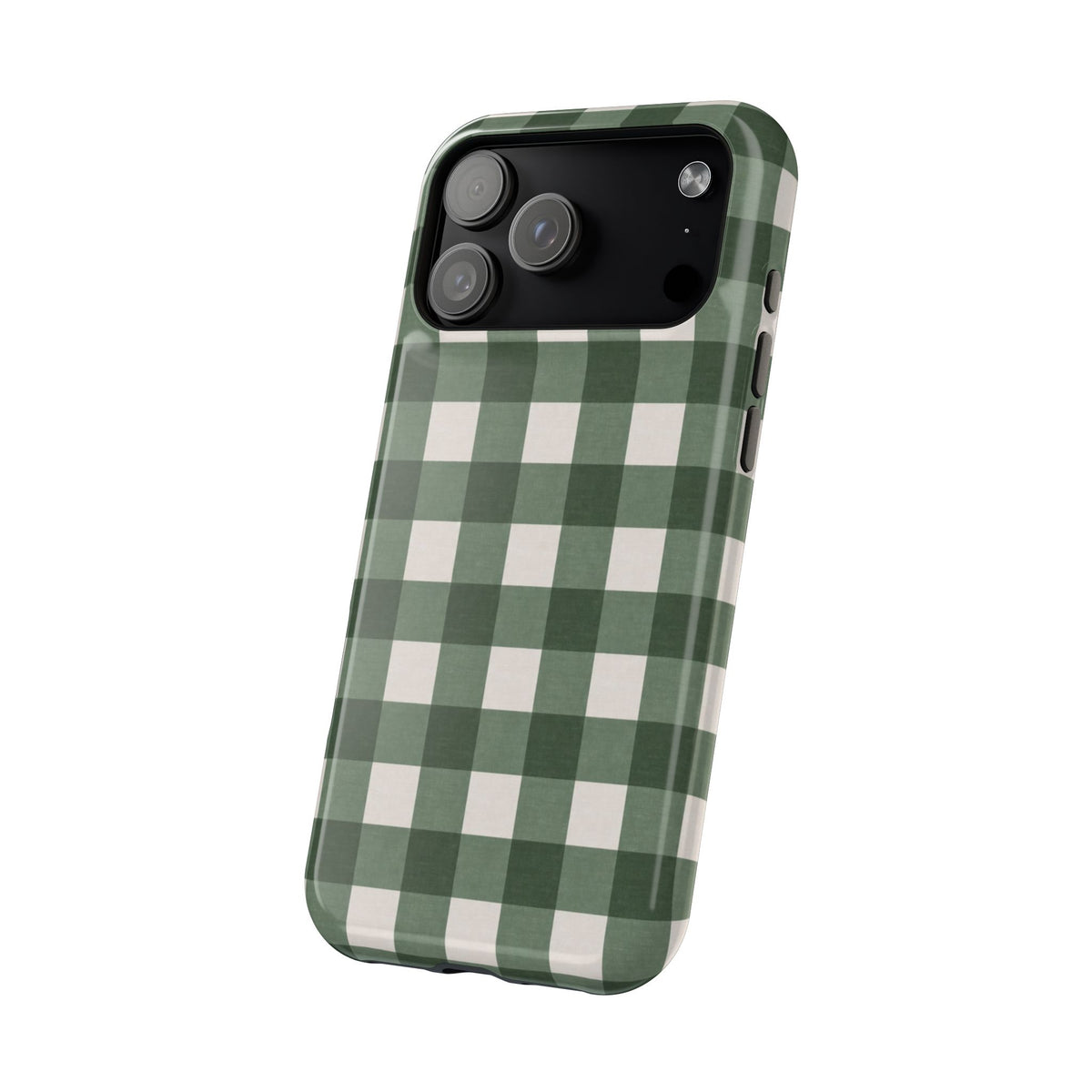 Forest Green Checkered iPhone Case
