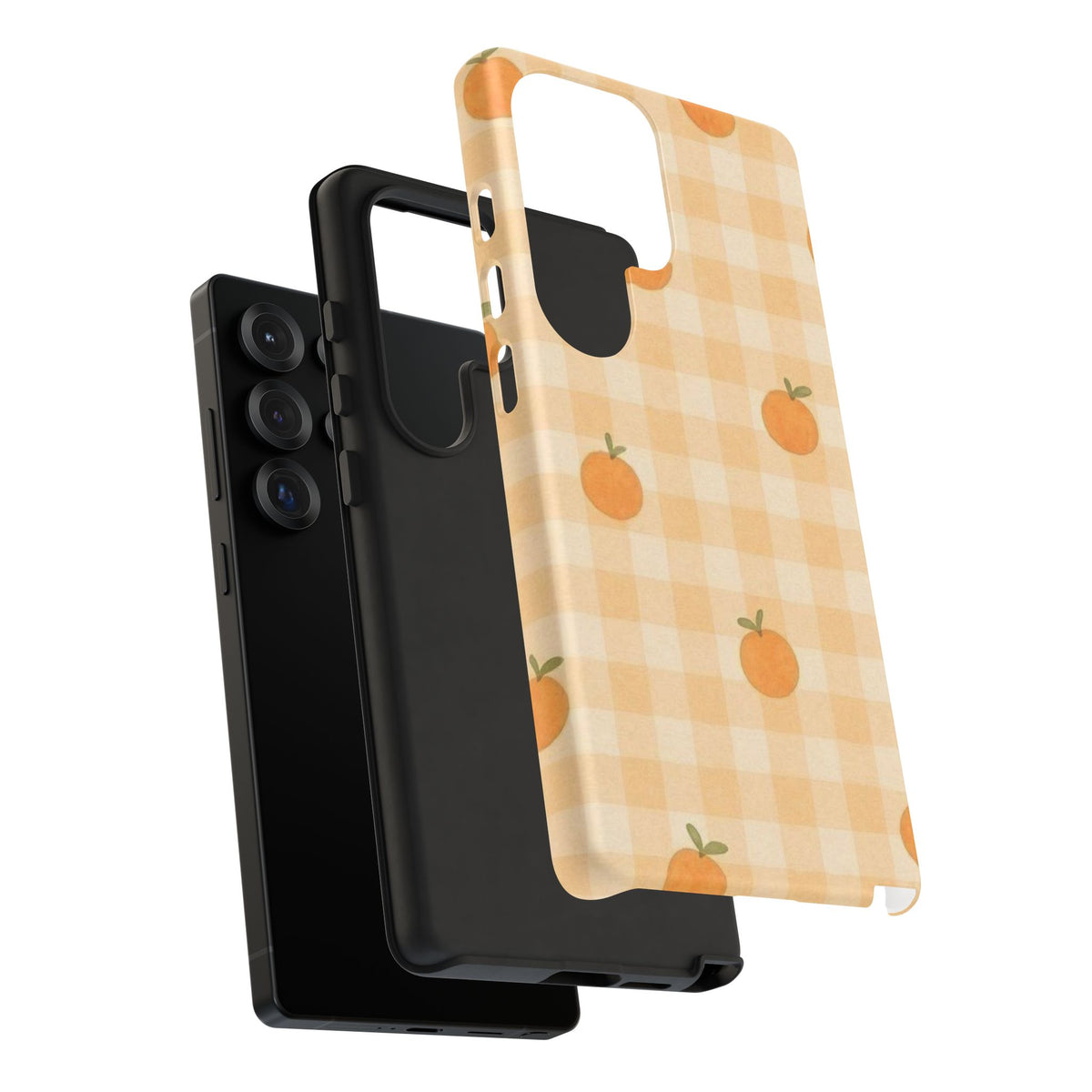 Orange Fruit And Checkered Samsung Case