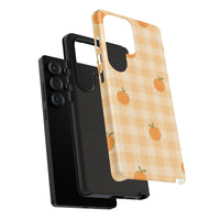 Orange Fruit And Checkered Samsung Case