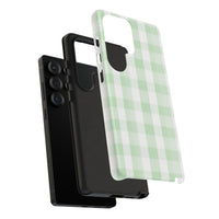 Green Checkered Samsung Case
