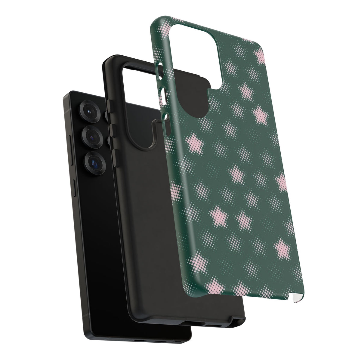 Green And Pink Pixelated Star Samsung Case