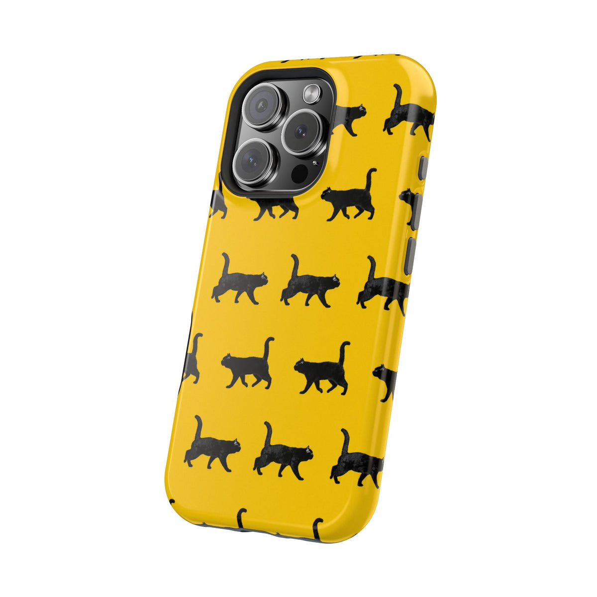 Yellow And Black Walking Cats iPhone Case