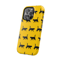 Yellow And Black Walking Cats iPhone Case