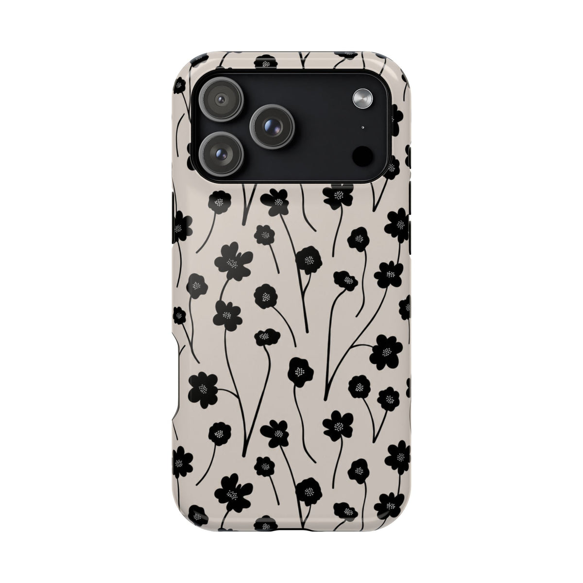 Minimal Cartoony Flowers iPhone Case