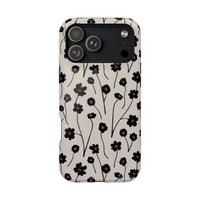 Minimal Cartoony Flowers iPhone Case