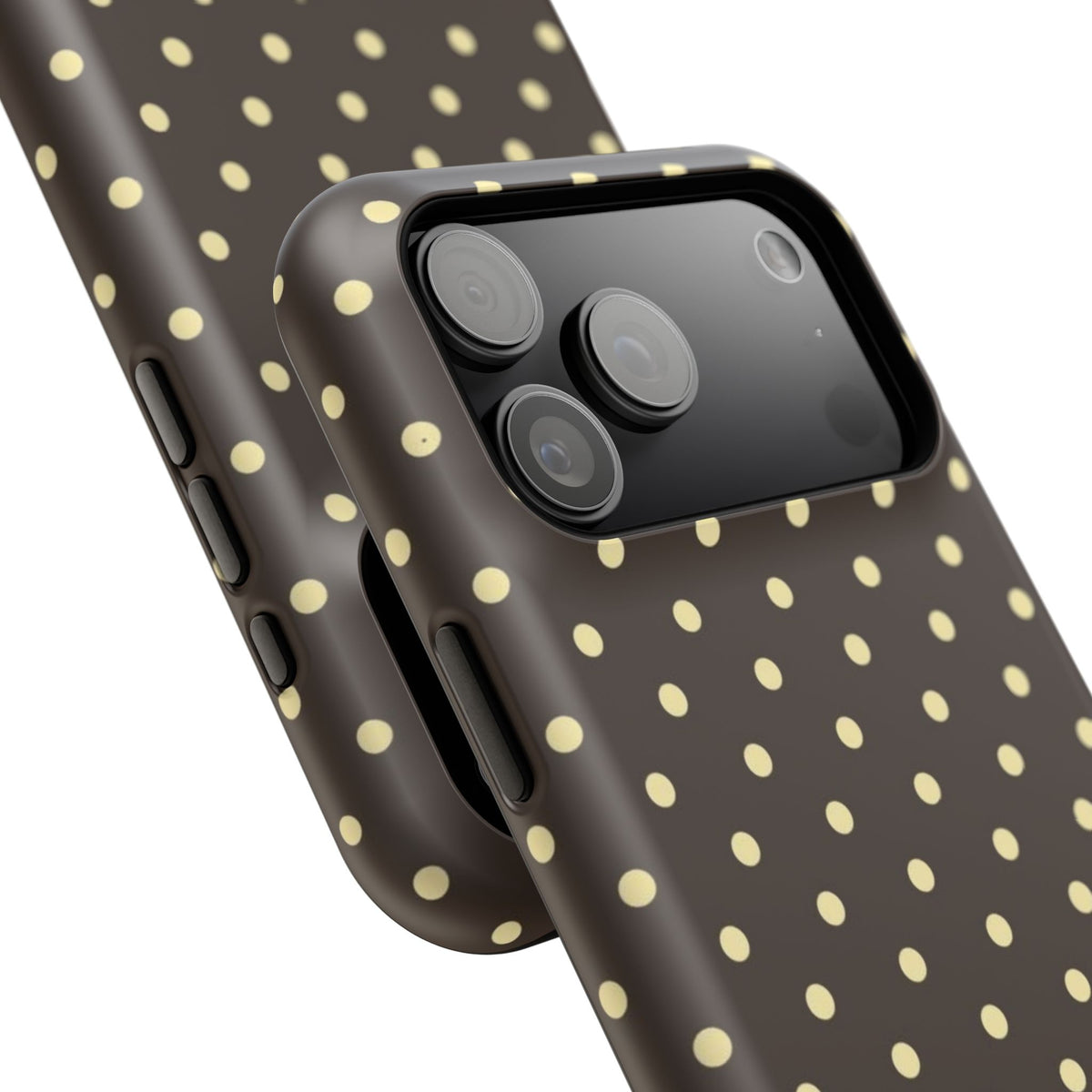 Brown And Yellow Polka Dots iPhone Case